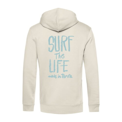 foto de sudadera con capucha color crema