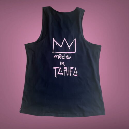 Camiseta surfera tanktop negra King Tarifa