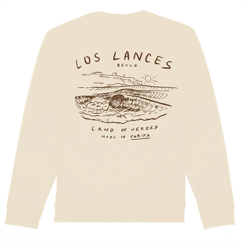 Camiseta mangalarga surfer beige lances back-madeintarifa